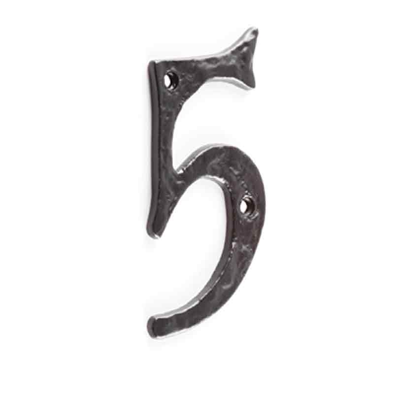 Numeral 5 - 100mm Antique Black