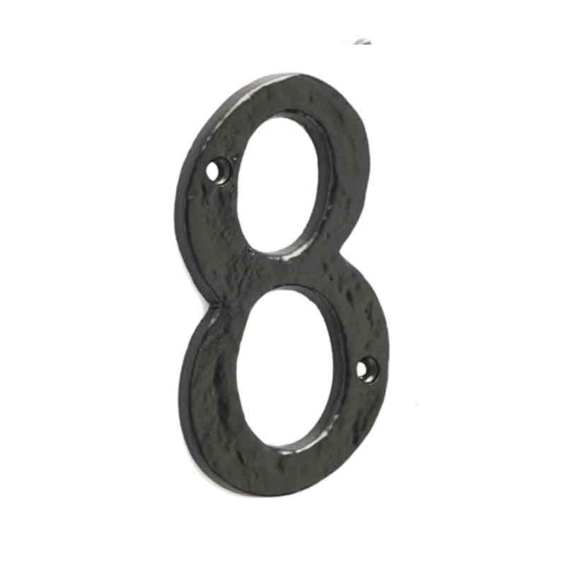 Numeral 8 - 100mm Antique Black