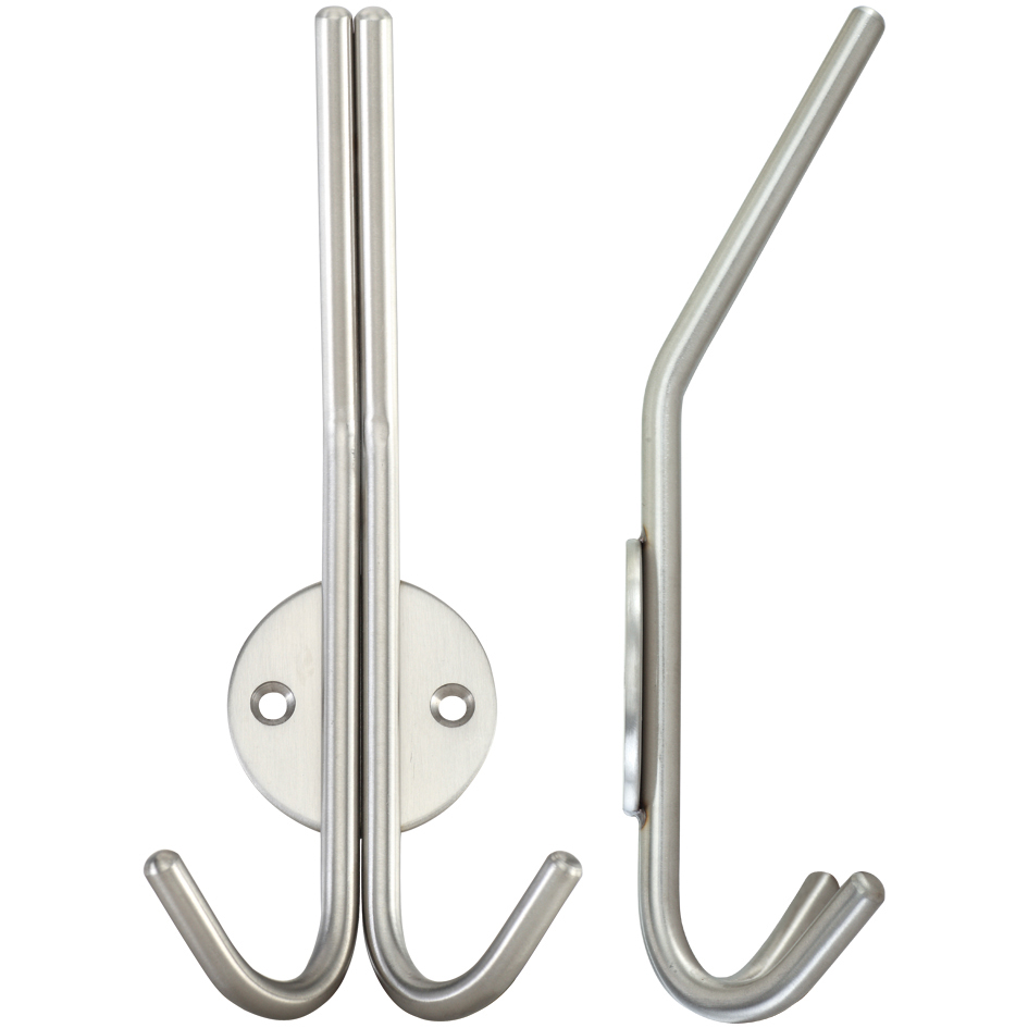 Double Hat & Coat Hook 48mm Dia. 201SS