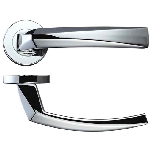 RM Hydra Lever Door Handle on Round Rose HT600