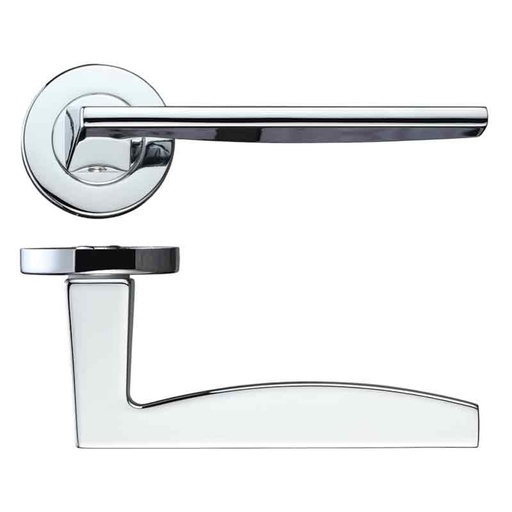 RM Pavo Lever Door Handle on Round Rose HT602