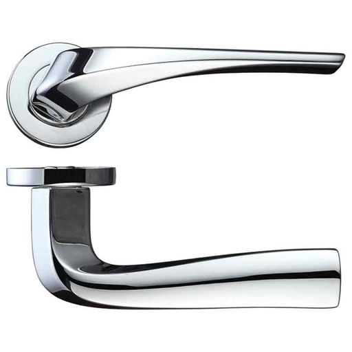 RM Aries Lever Door Handle on Round Rose HT605