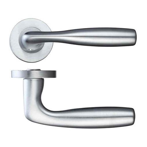 RM Corvus Lever Door Handle on Round Rose HT606