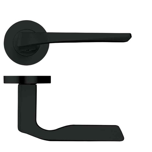 RM Lyra Lever Door Handle on Round Rose HT607