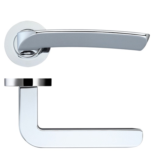 RM Aquila Lever Door Handle on Round Rose HT608