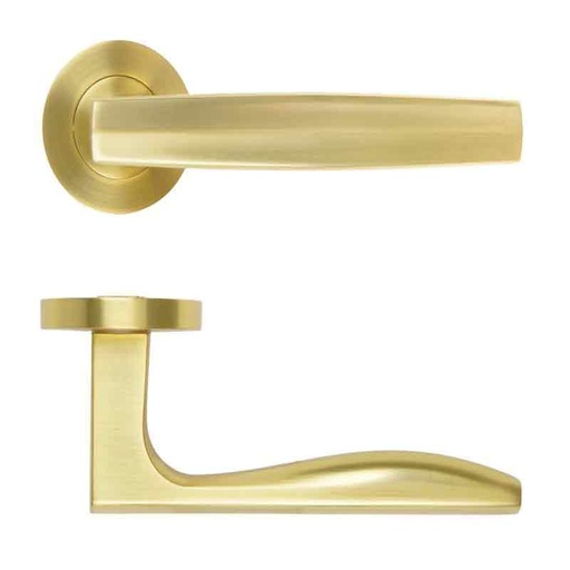 RM Auriga Lever Door Handle On Round Rose HT610