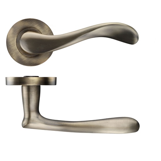 [HT505FB] Asti lever Door Handle - on Round Rose HT505