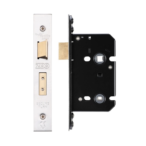 Bathroom Lock - 64mm w/ Forend & Strike 44.5mm Bkst