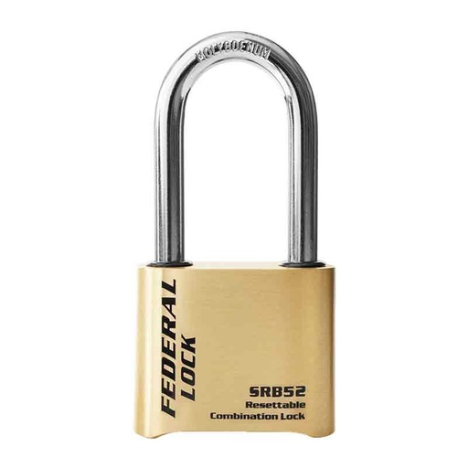 [SRB52R] Federal Padlock SRB52R Combination 50mm Long Shackel