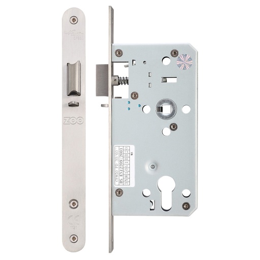 [ZDL7255NLRSS] Din - Night Latch - 72mm c/c - 55mm Bkst Radius SS