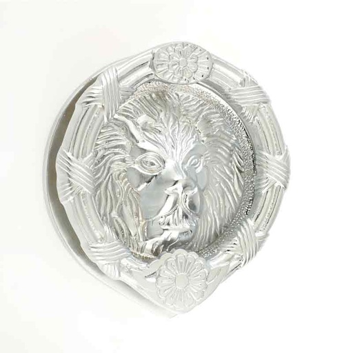 [590241] Door Knocker - Round Lions Head 6"