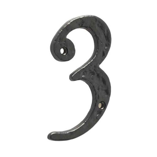 [JAB15-3] Numeral 3 - 100mm Antique Black