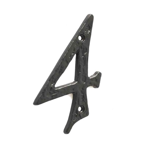 [JAB15-4] Numeral 4 - 100mm Antique Black