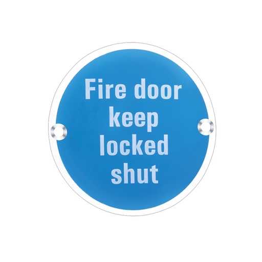 Fire Door Keep Locked Shut - Door Signage