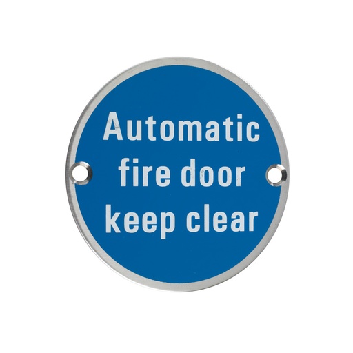 Automatic Fire Door Keep Clear - Door Signage