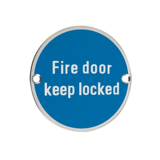Fire Door Keep Locked Sign - Door Signage