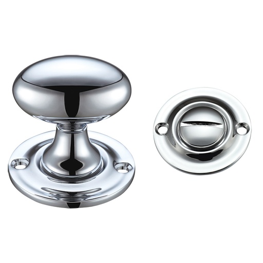 Oval Bathroom Thumb Turn & Release 42mm FB