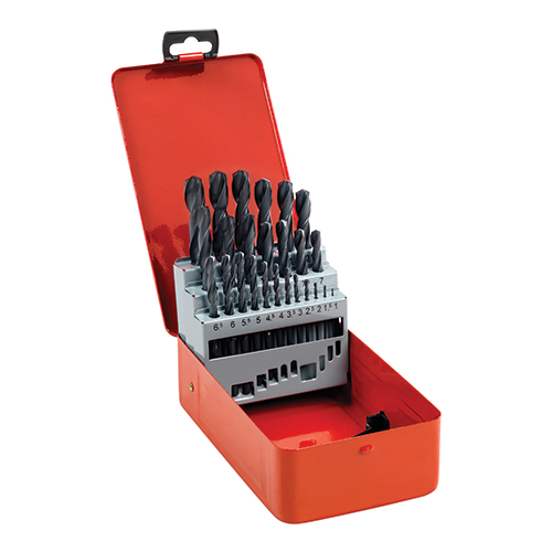 [HSSR25DS] Drill Bit HSS Rolled Forged Jobber 25 Pc Set
