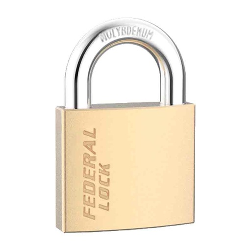 [HS60] Federal Padlock HS60 CA6CK Solid Brass 60mm