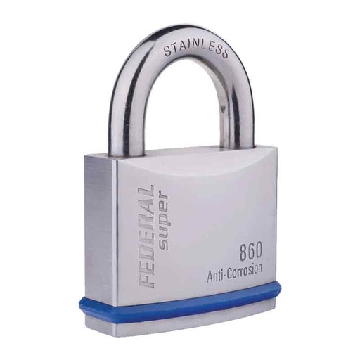 [860] Federal Padlock 860 CA6CK Stainless Steel 63mm