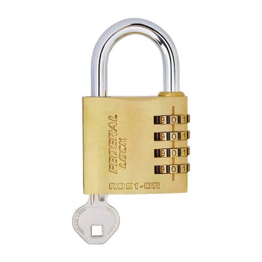 [RB51-OR] Federal Padlock RB51-OR Combination 50mm