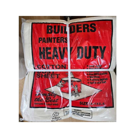 [HTDUSTT10] Dust Sheets Plain Cotton 10' x 8' (3.1m x 2.4m)